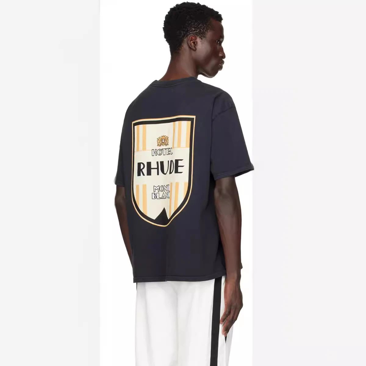 Rhude Ski Theme Graphic T-shirt Black - Gallery Image 9 - Detailed View