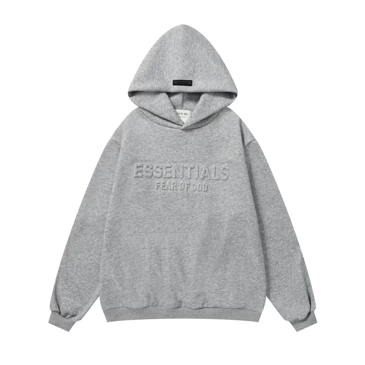 Casual Cotton Blend Hoodie Set Unisex Dove Gray - Essentials - Cnfans - $37.10