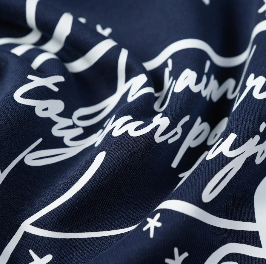 Unisex Dachshund Print Crewneck Sweatshirt Casual Indigo Blue - Gallery Image 13 - Detailed View