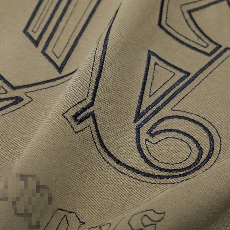 Unisex Streetwear Cotton Tee Sandstone Brown - Gallery Image 4 - Detailed View