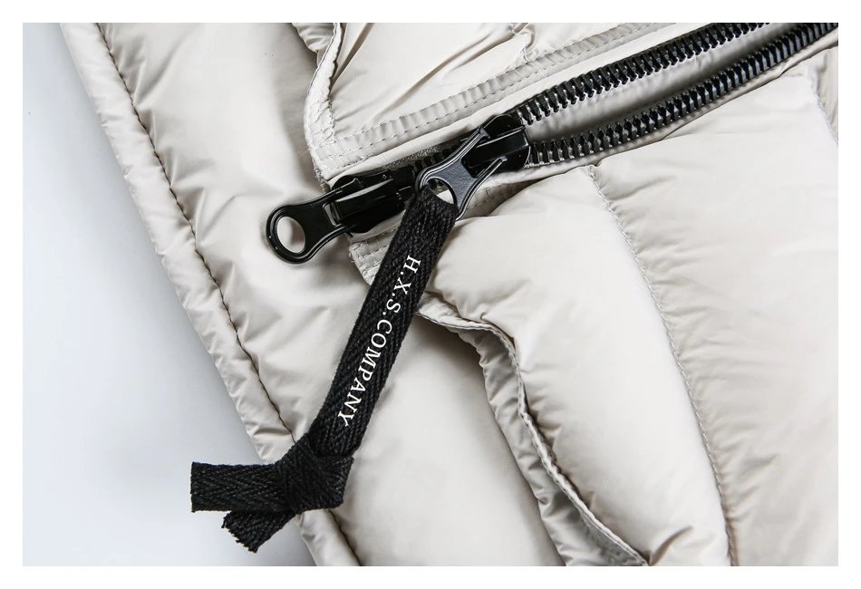 Unisex Winter Hooded Outdoor Puffer Jacket, Ash Grey - Gallery Image 15 - Detailed View