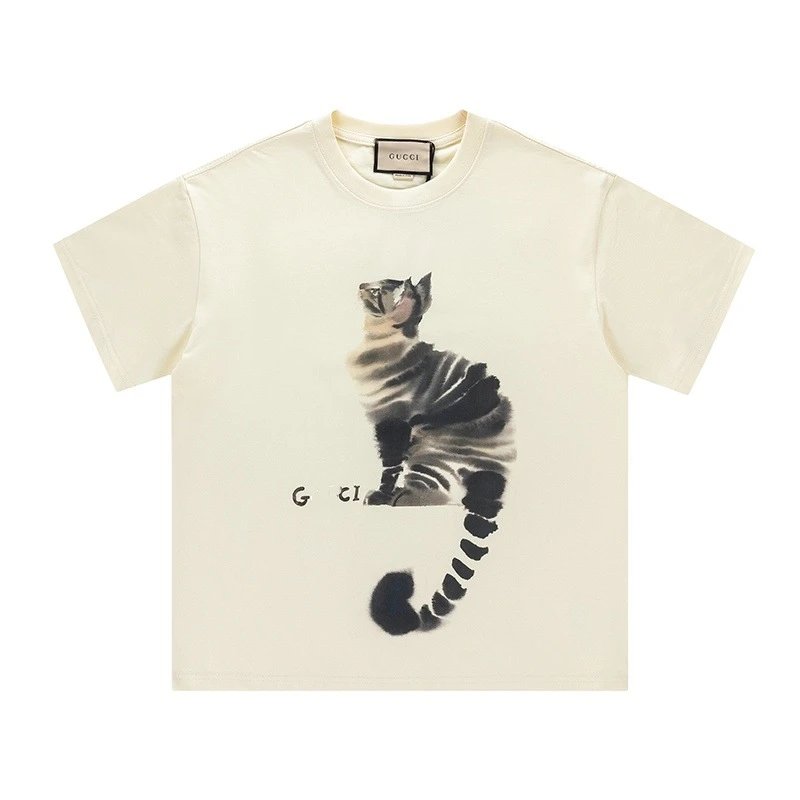 Casual Cotton Graphic Tee Unisex Ivory - Related Product - Cnfans