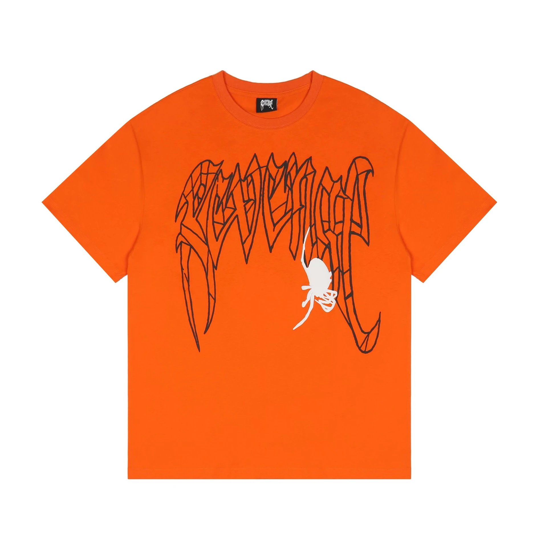 Skull Spider Graphic Tee Tangerine - Revenge - Cnfans - $19.03