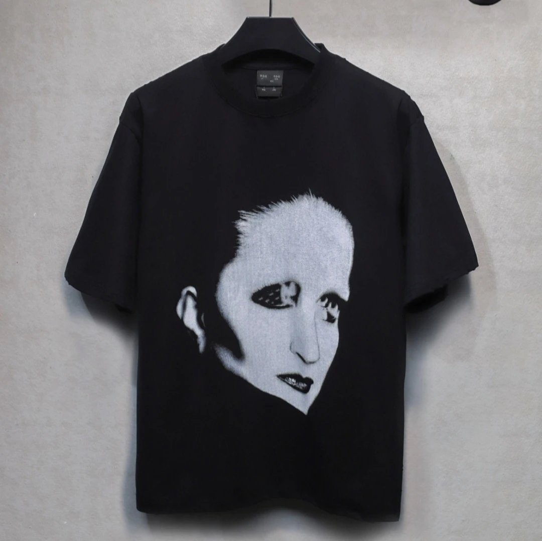 Balenciaga Mina Music Black Tee - Gallery Image 1 - Detailed View