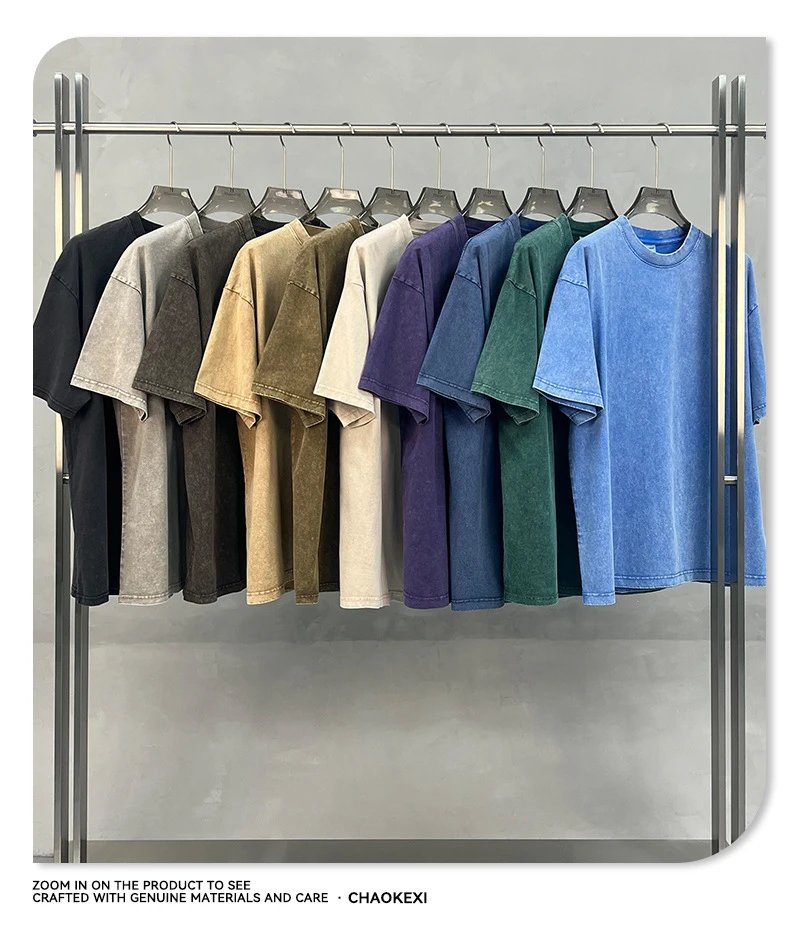 Vintage Cotton Men's Tee Streetwear Top - Indigo - Gallery Image 12 - Detailed View