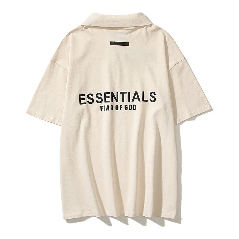 Casual Cotton Polo Shirt Taupe - Gallery Image 9 - Detailed View