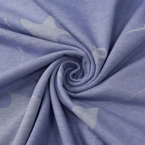Summer Cotton Graphic Tee, Relaxed Fit, Periwinkle - Gallery Image 10 - Detailed View