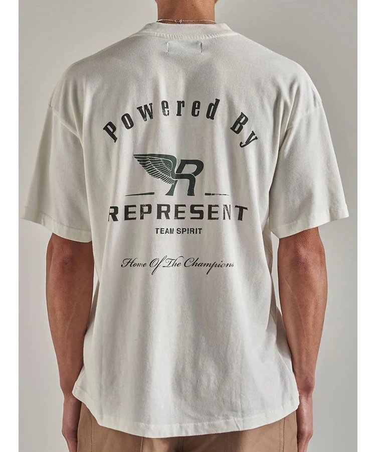 REPRESENT Wing Logo Tee Black - Gallery Image 9 - Detailed View