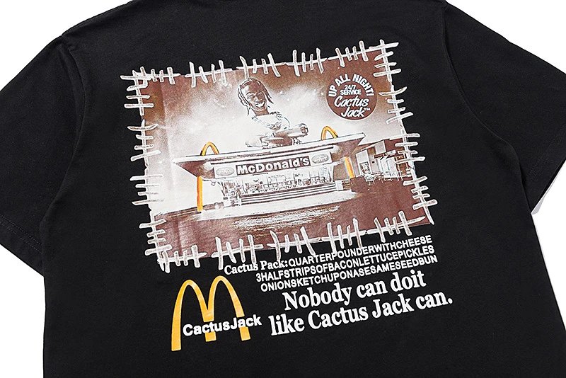 Streetwear Graphic Cotton T-Shirt Unisex Retro Black White - Gallery Image 11 - Detailed View