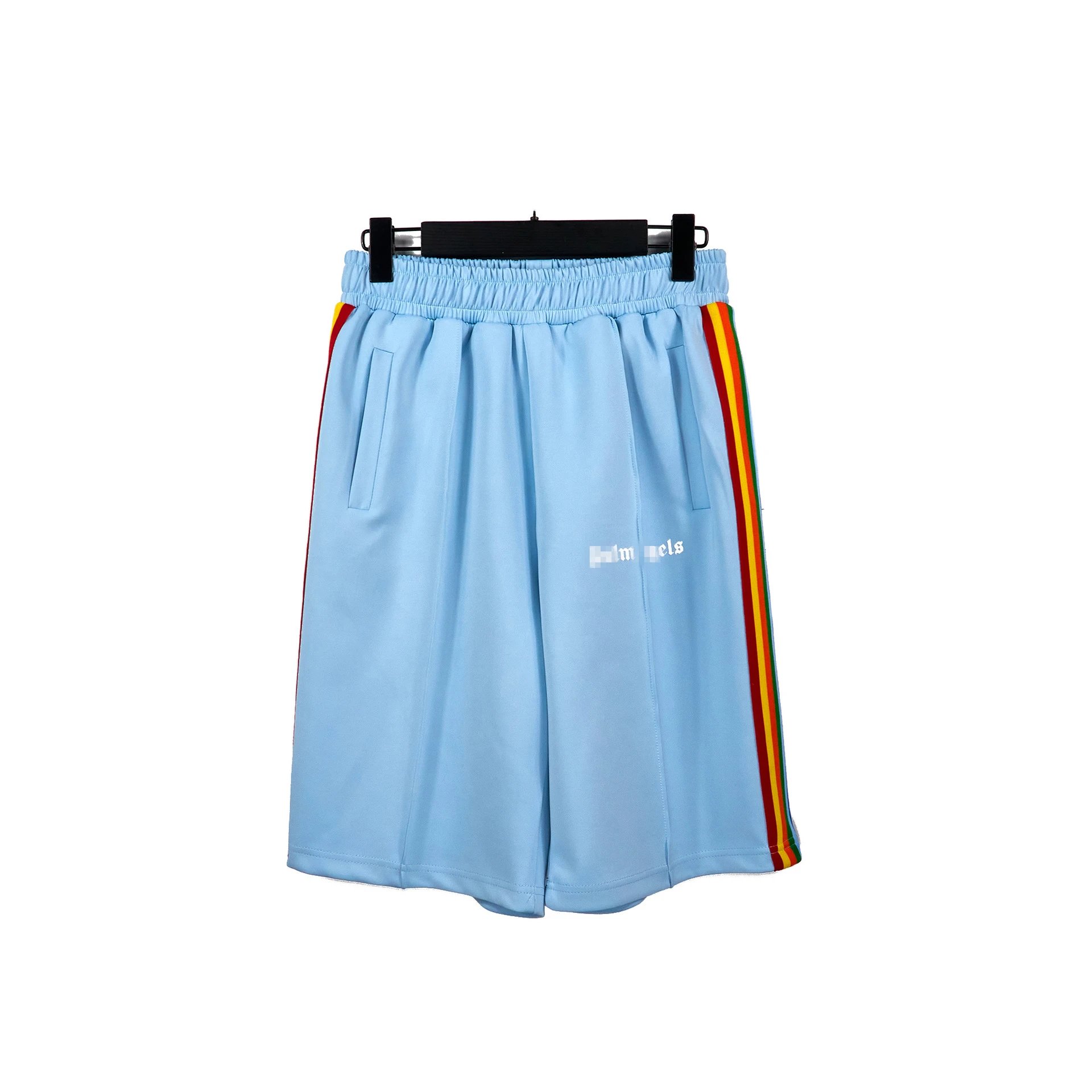 Streetwear Rainbow Stripe Shorts Sky Blue - Palm Angels - Cnfans - $22.26