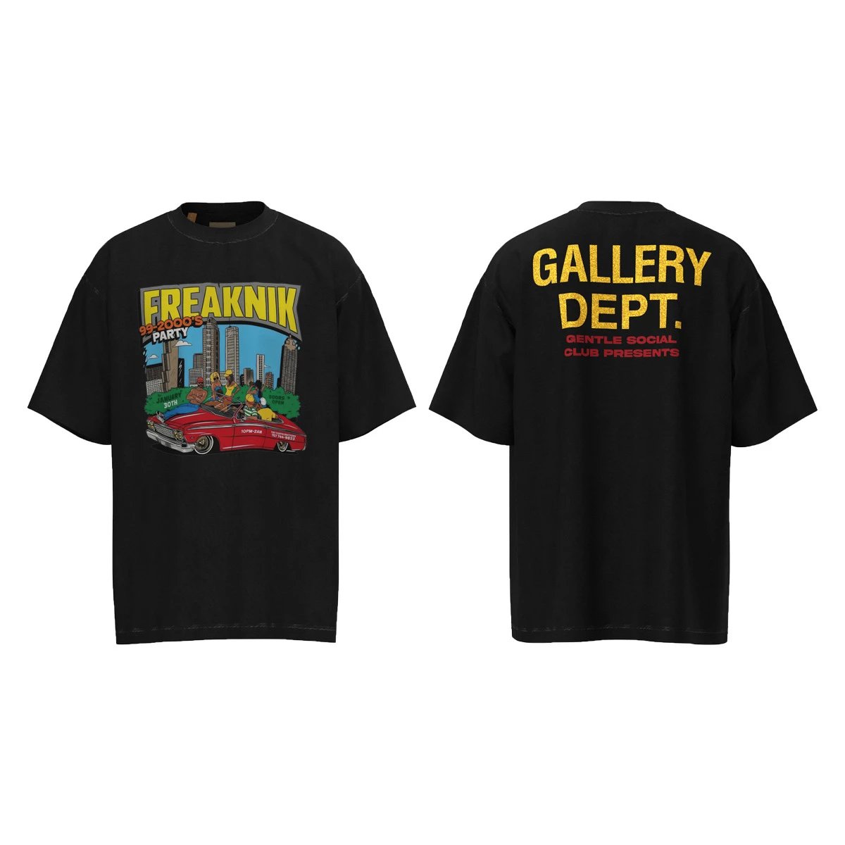 Gallery Dept Printed Wash Tee Black - Related Product - Cnfans