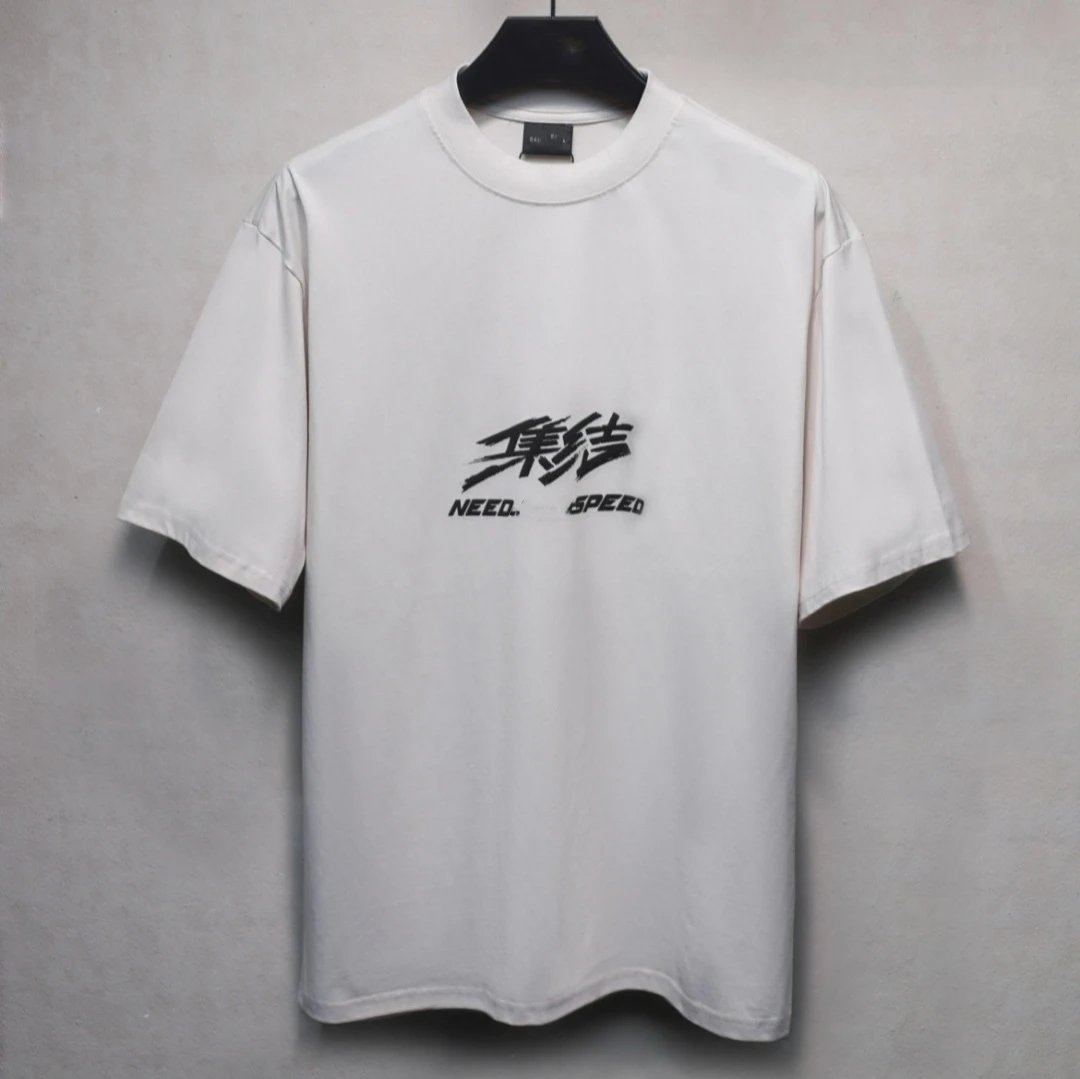 Unisex Oversized Tape Graphic Tee, Summer Casual, Chalk White - Gallery Image 3 - Detailed View