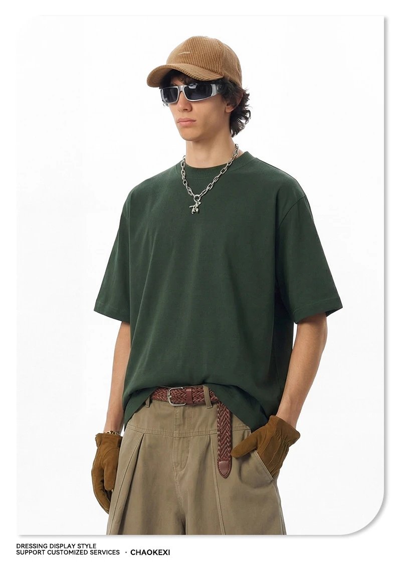 Men's Cotton Blend Quick Dry Tee Crew Neck - Navy - Gallery Image 14 - Detailed View