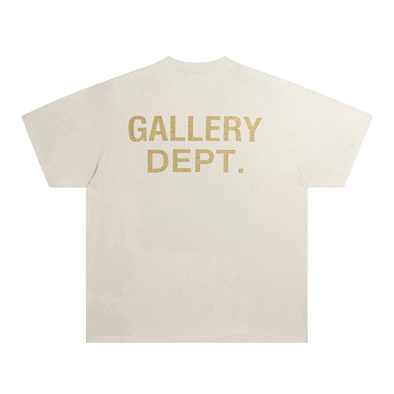 Gallery Dept Slogan T-Shirt Beige - Gallery Image 3 - Detailed View