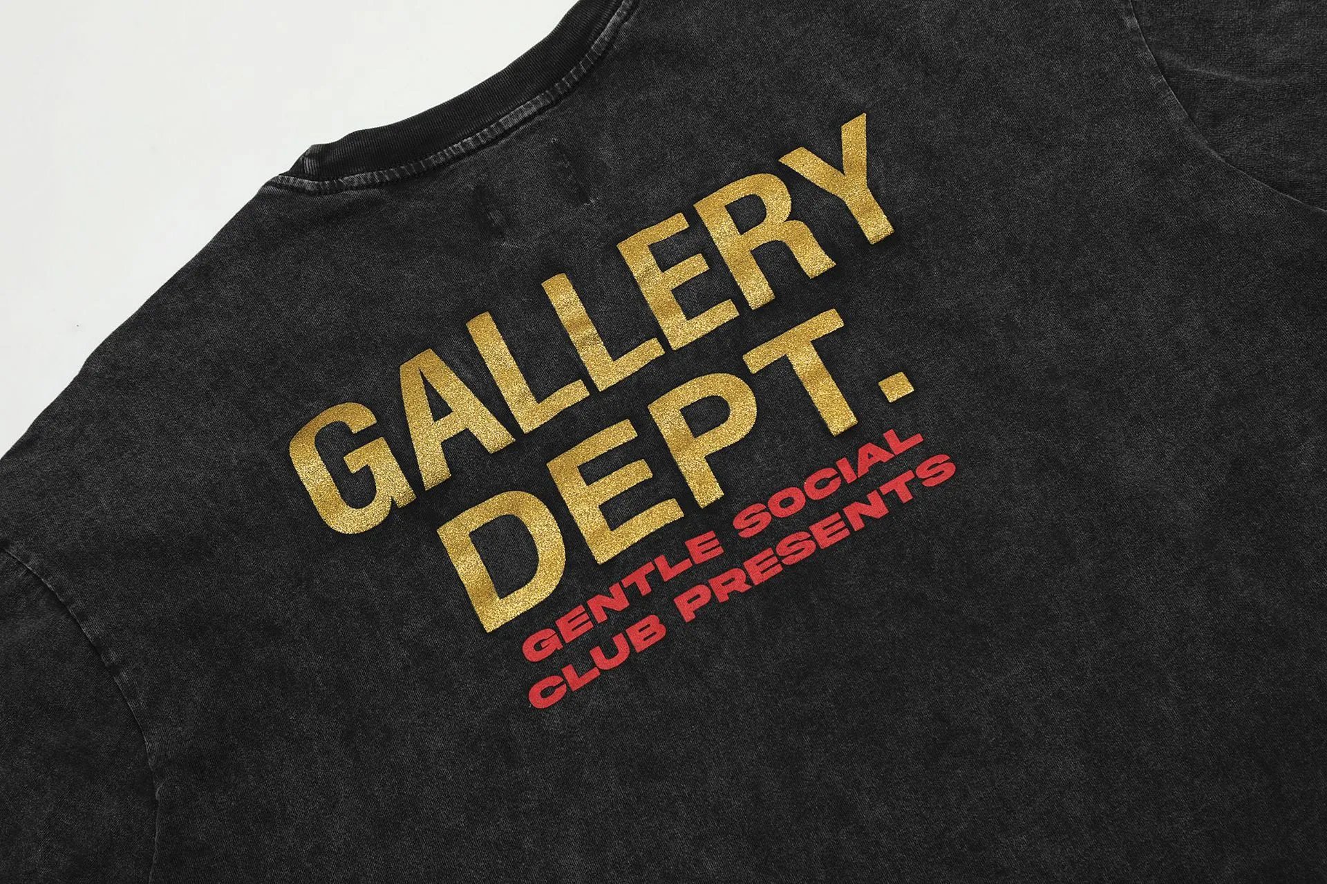 Gallery Dept Printed Wash Tee Black - Gallery Image 11 - Detailed View