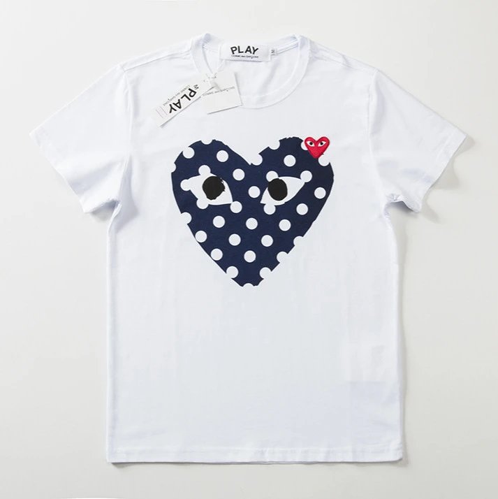 Comme des Garçons Heart Tee White - Gallery Image 2 - Detailed View