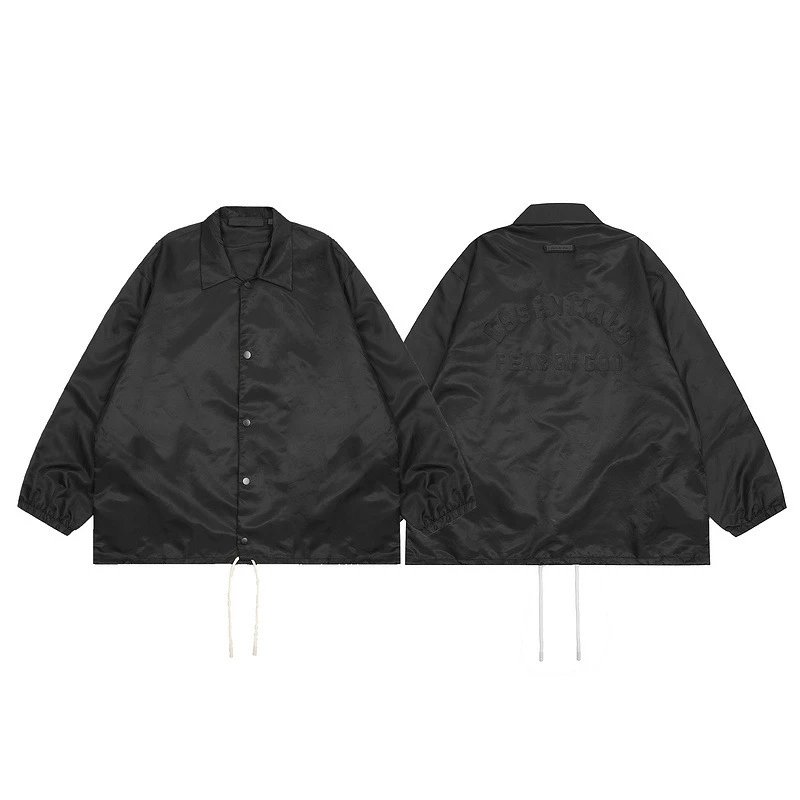 Fear of God Coach Jacket Black - Gallery Image 3 - Detailed View