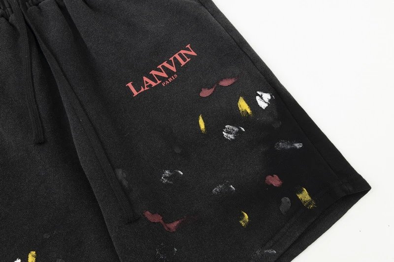 Lanvin Paint Splatter Shorts Multi-color - Gallery Image 11 - Detailed View