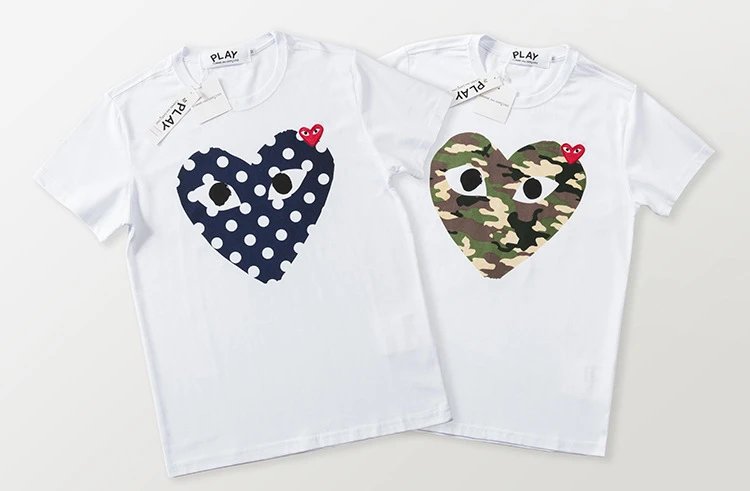 Comme des Garçons Heart Tee White - High Quality Product Image - Cnfans