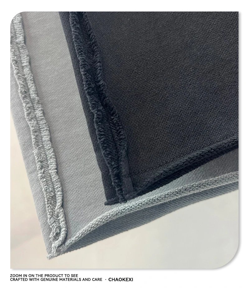 Men's Cotton Straight-leg Casual Pants Faded Black - Gallery Image 9 - Detailed View