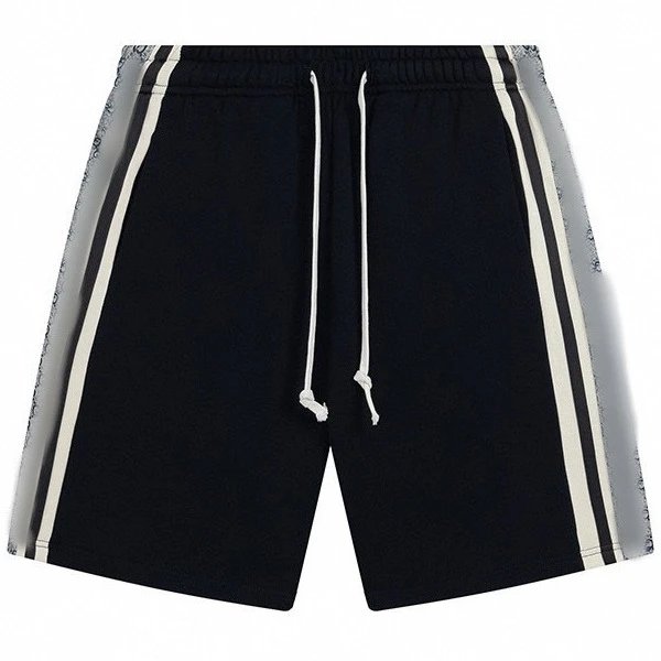 Striped Cotton Casual Men's Shorts Jet Black - Gucci - Cnfans - $27.74