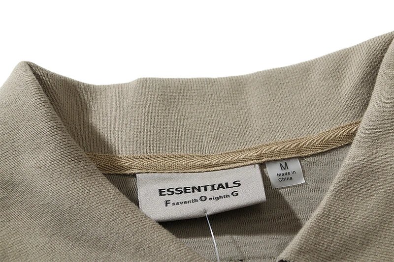 Casual Cotton Polo Shirt Taupe - Gallery Image 10 - Detailed View