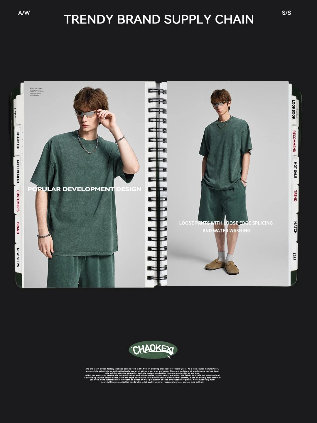 Vintage Cotton Oversized Tee Distressed Waxed Charcoal - Gallery Image 10 - Detailed View