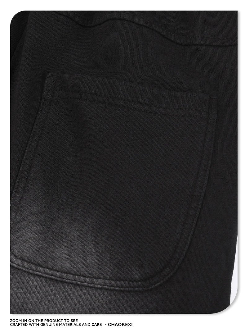 Vintage Terry Straight-Leg Men's Sweatpants - Onyx - Gallery Image 8 - Detailed View