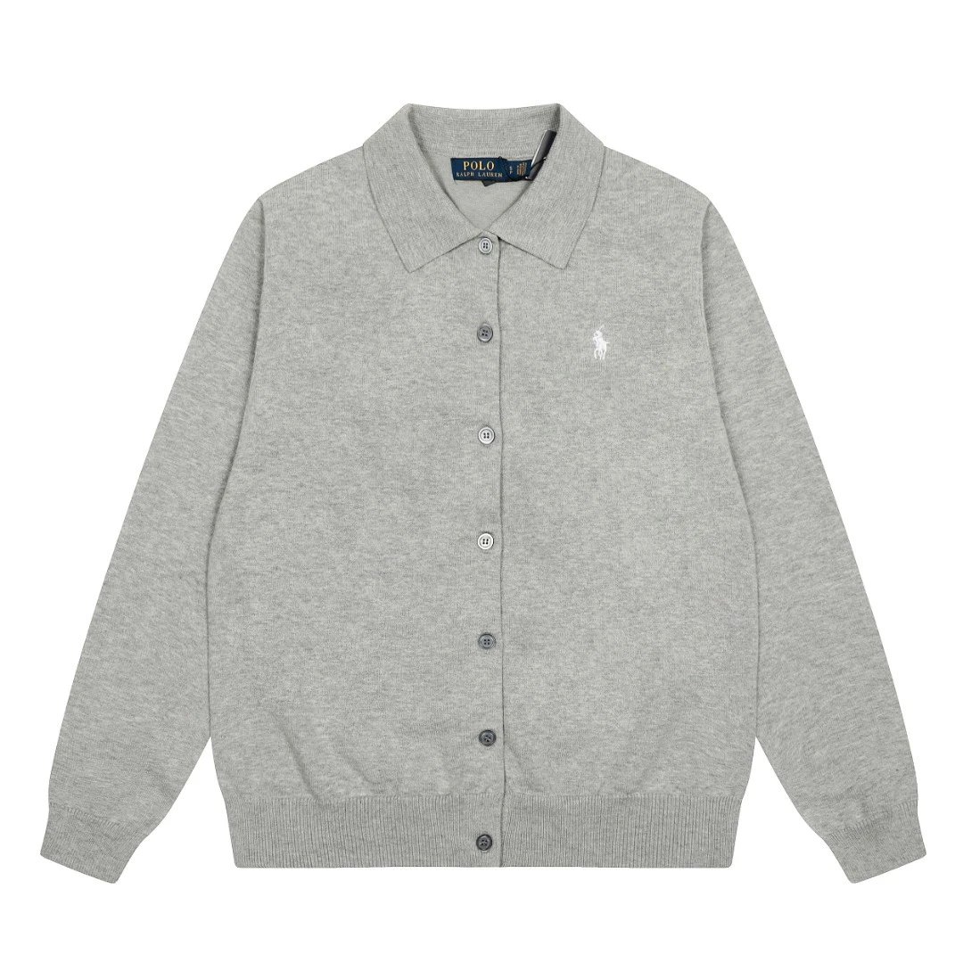 Classic Knit Cardigan Long Sleeve Heather Grey - Ralph Lauren - Cnfans - $36.13