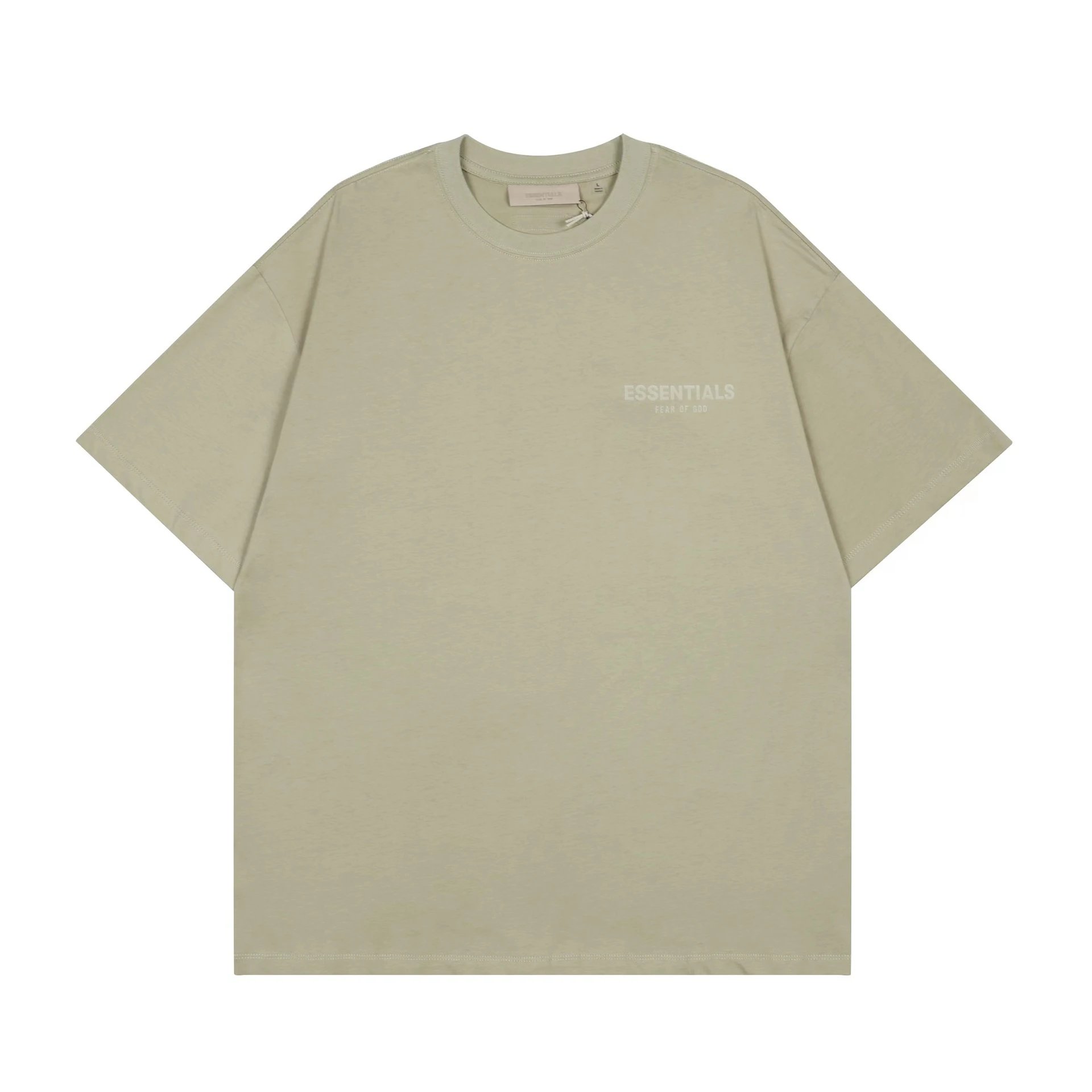 Streetwear Oversized Cotton Tee Sage Green - Related Product - Cnfans