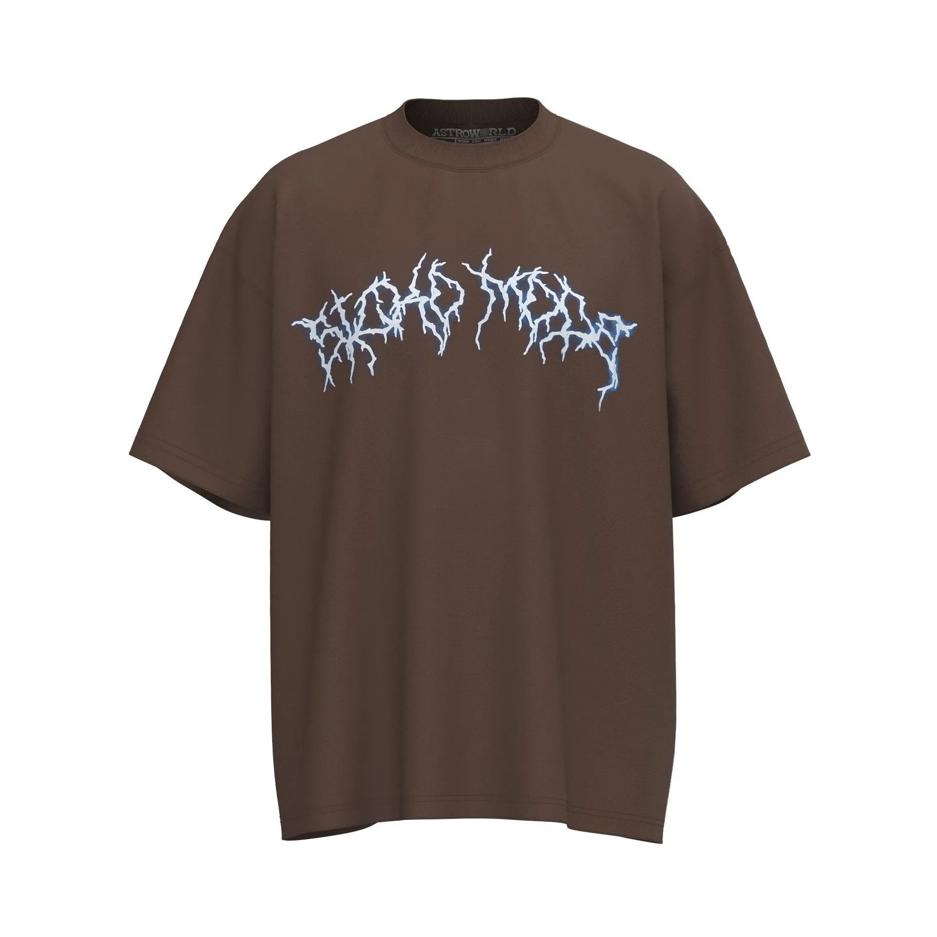 Street Lightning Graphic Cotton T-Shirt Sand Beige - Gallery Image 2 - Detailed View