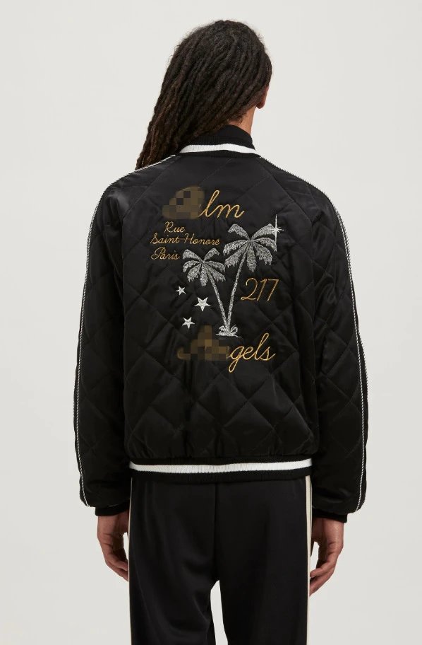 Palm Angels Quilted Jacket Black - Gallery Image 12 - Detailed View