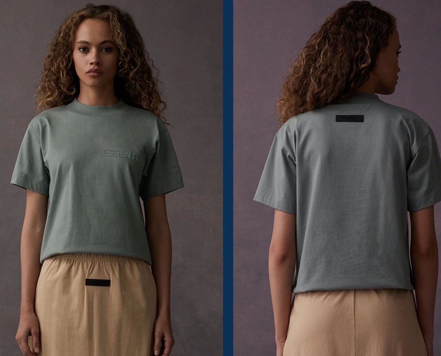 High-Street Cotton Tee Beige - Gallery Image 6 - Detailed View