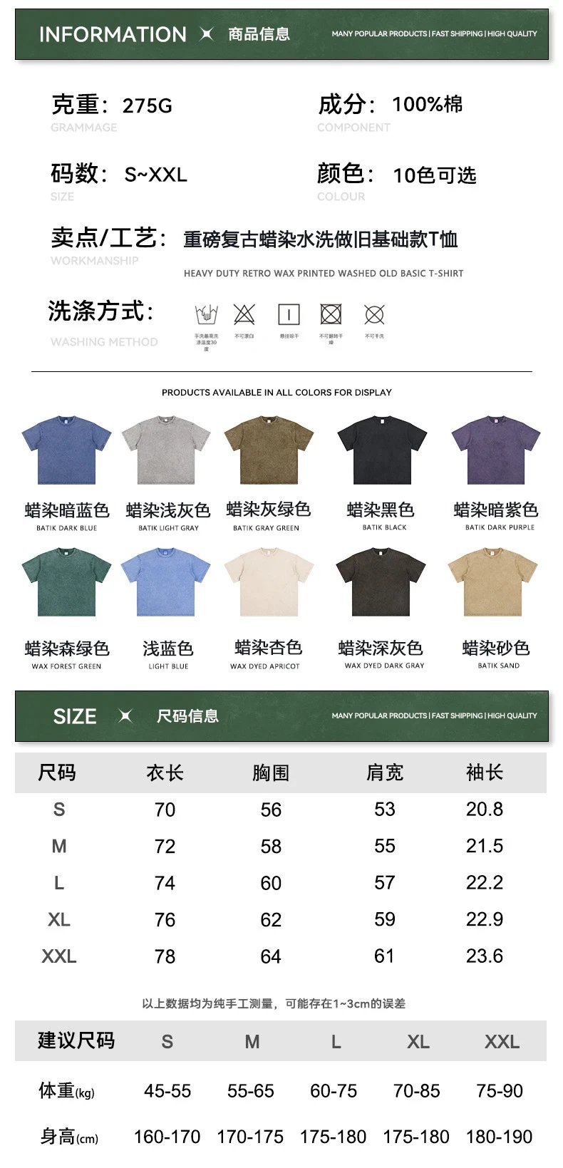 Vintage Cotton Men's Tee Streetwear Top - Indigo - Gallery Image 14 - Detailed View