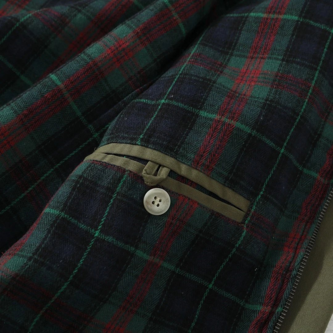 Men's Harrington Jacket Workwear Style Sky Blue - Gallery Image 9 - Detailed View