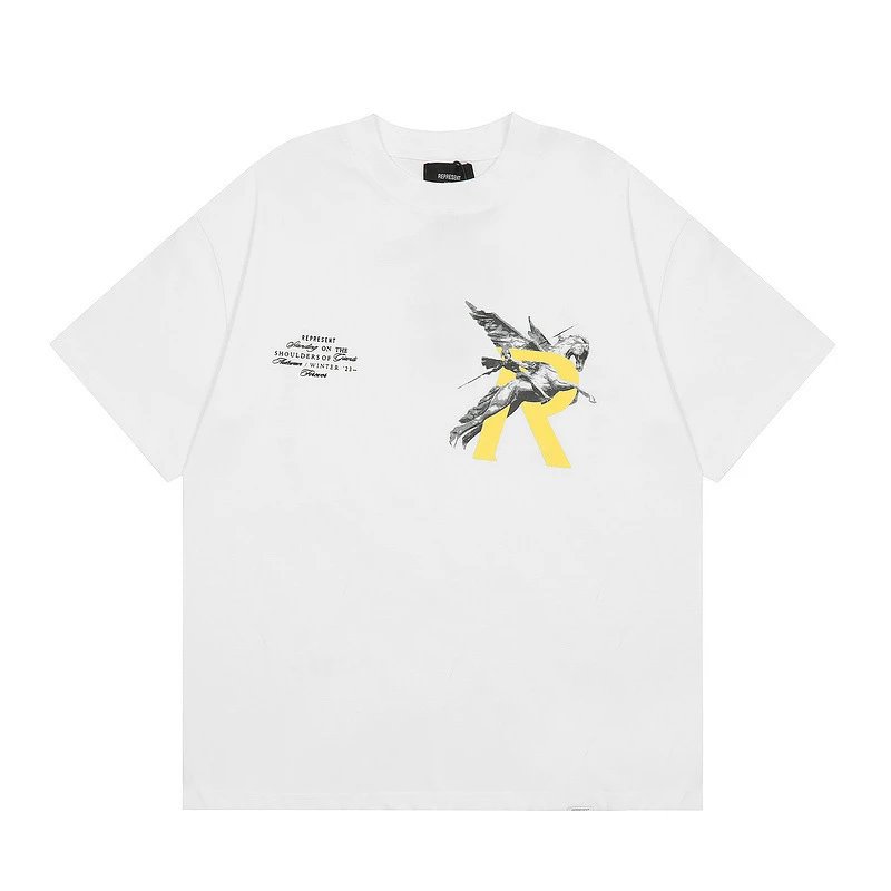 Represent Pegasus Tee Black and White - Gallery Image 2 - Detailed View
