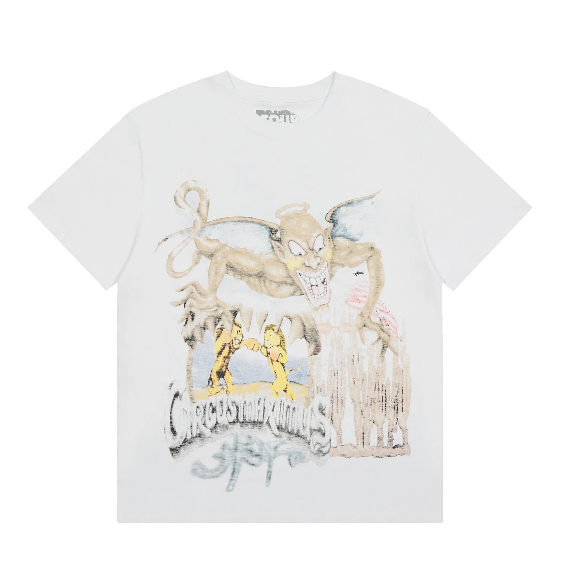 Street Graphic Demon Print Tee White - Gallery Image 2 - Detailed View