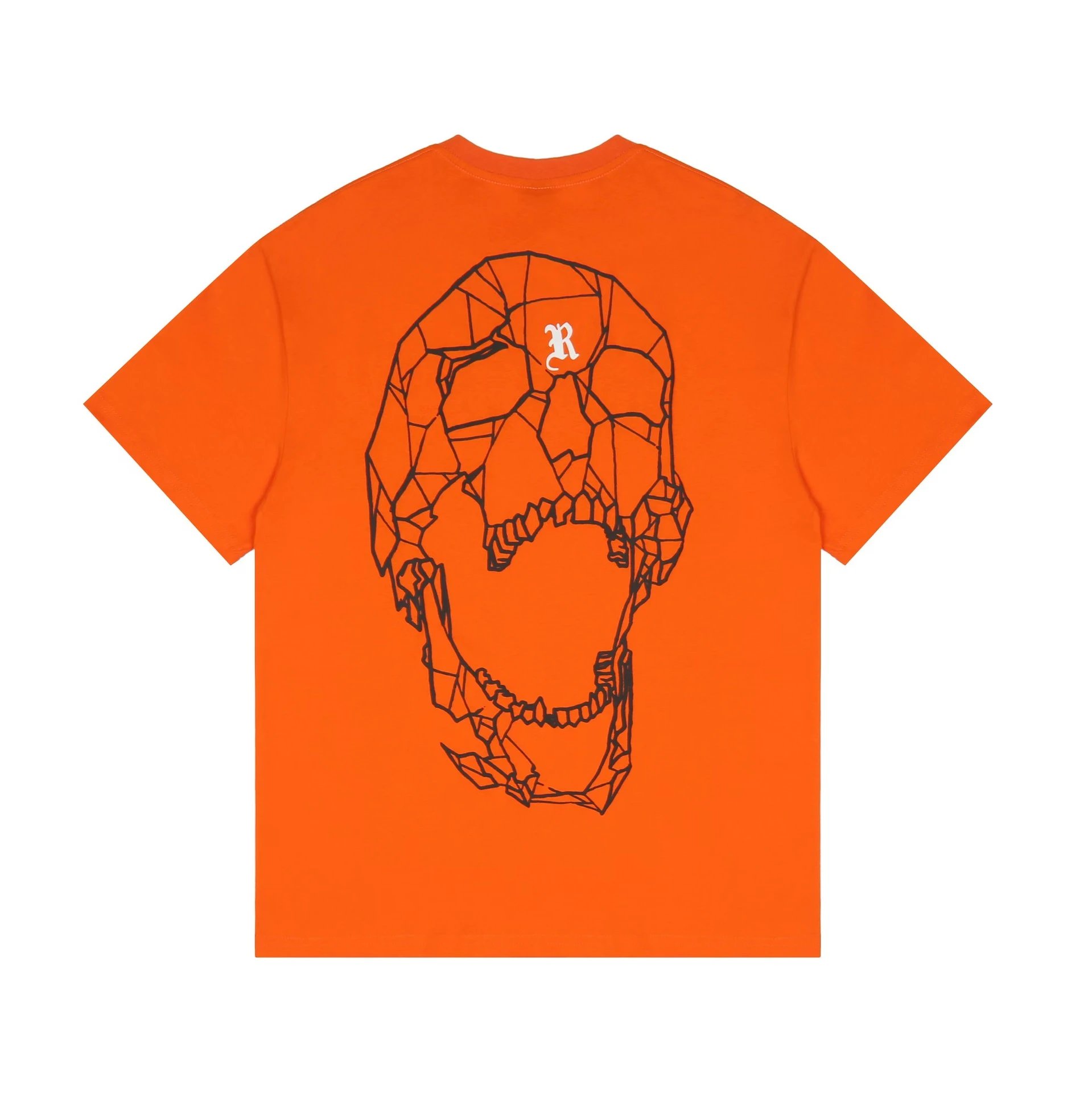 Skull Spider Graphic Tee Tangerine - Gallery Image 8 - Detailed View
