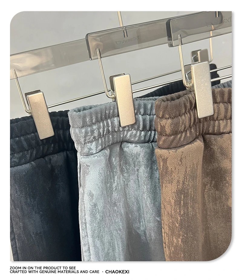 Vintage Style Denim Wide Leg Pants Khaki - Gallery Image 10 - Detailed View