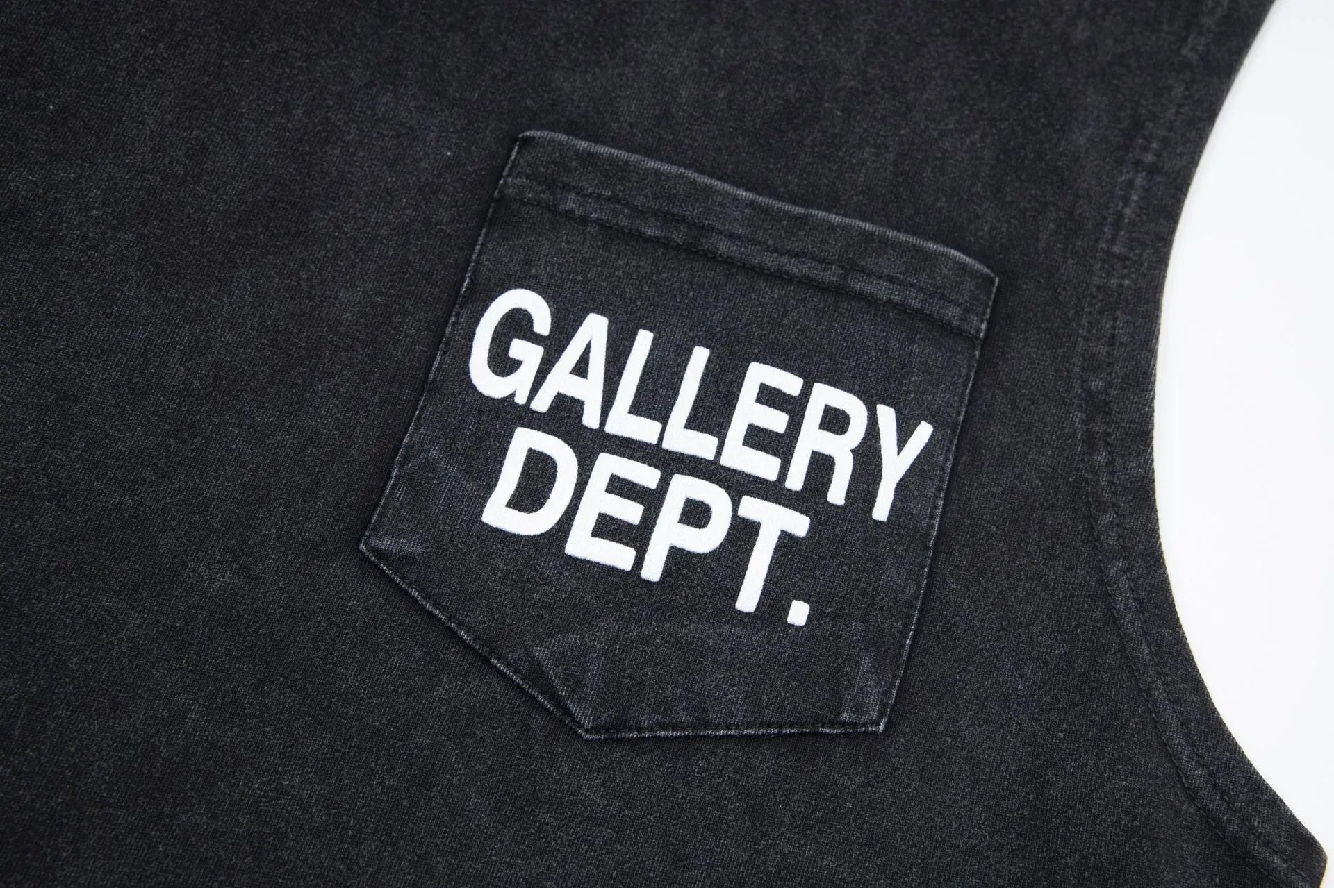 Gallery Dept Washed Sleeveless Tee Black - Gallery Image 9 - Detailed View