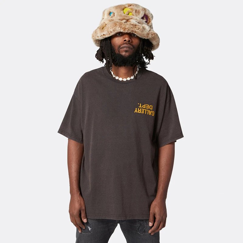 Gallery Dept Logo T-Shirt Brown - Gallery Image 13 - Detailed View