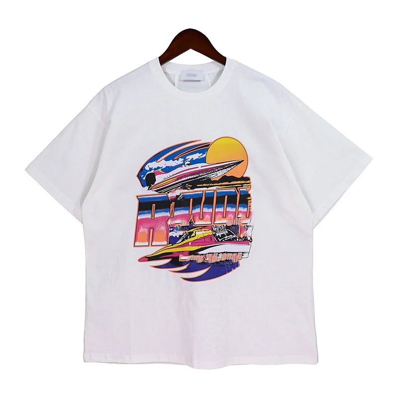 Rhude Retro Yacht T-Shirt Multicolor - Gallery Image 3 - Detailed View