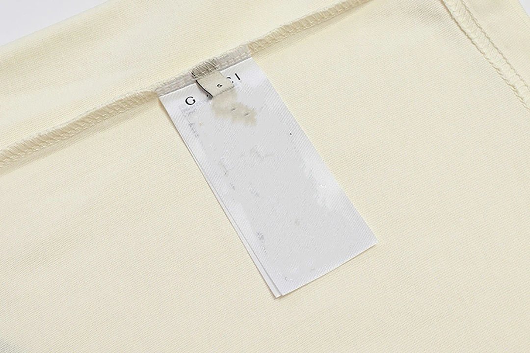 Casual Cotton Rhinestone Men's Tee - Off White - Gallery Image 7 - Detailed View