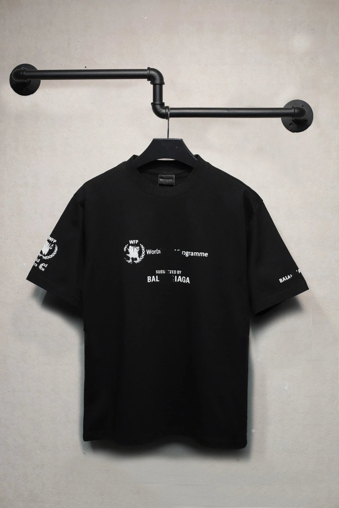 Unisex Oversized WFP Graphic Tee, Jet Black - High Quality Product Image - Cnfans