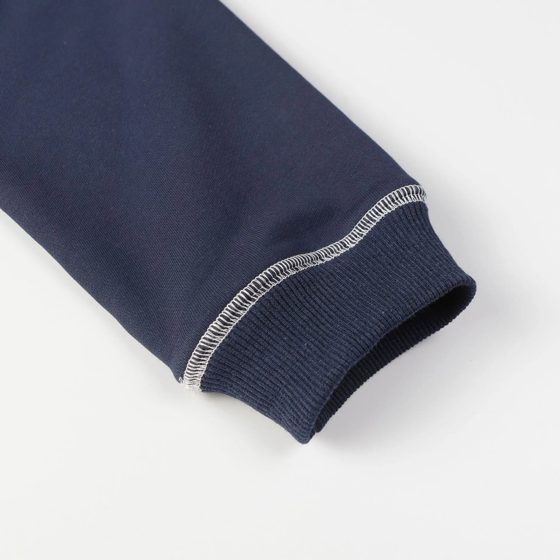 Unisex Dachshund Graphic Raglan Sweatshirt, Midnight Blue - Gallery Image 11 - Detailed View