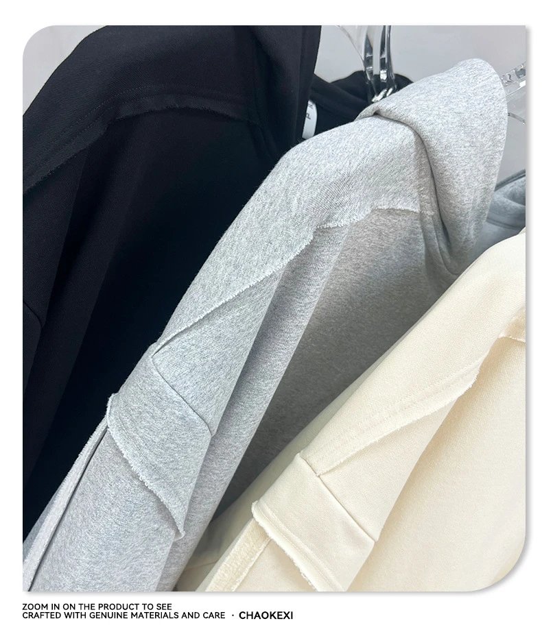 Trendy Winter Hoodie Unisex Casual Cardigan - Onyx - Gallery Image 11 - Detailed View