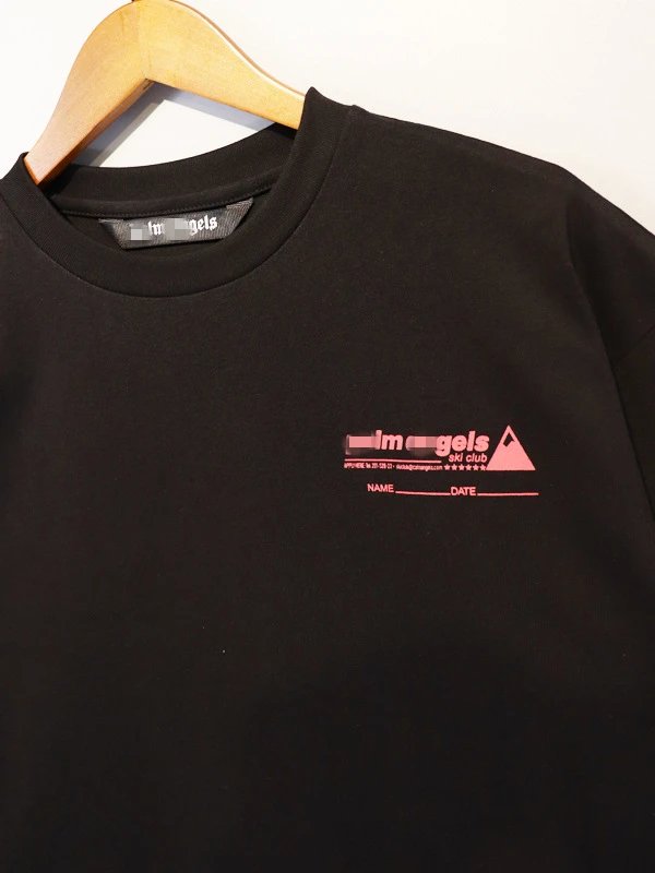 Streetwear Flamingo Palm Tree Tee Black Ivory - Gallery Image 10 - Detailed View