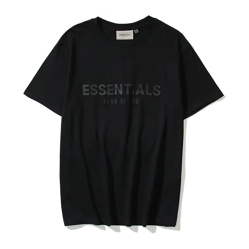 Streetwear Cotton Graphic Tee Unisex Jet Black - Essentials - Cnfans - $19.03