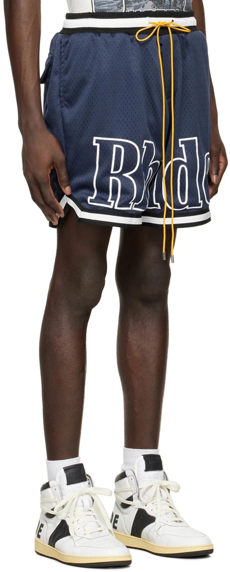 Rhude Colorblock Mesh Shorts Multicolor - Gallery Image 10 - Detailed View