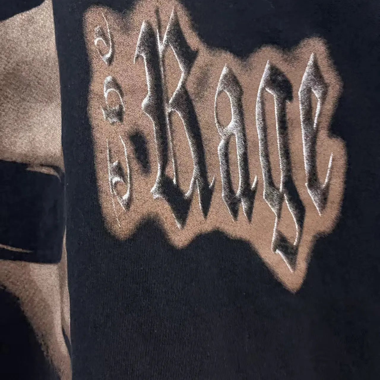 Graphic Washed Cotton Summer Tee Jet Black - Gallery Image 3 - Detailed View